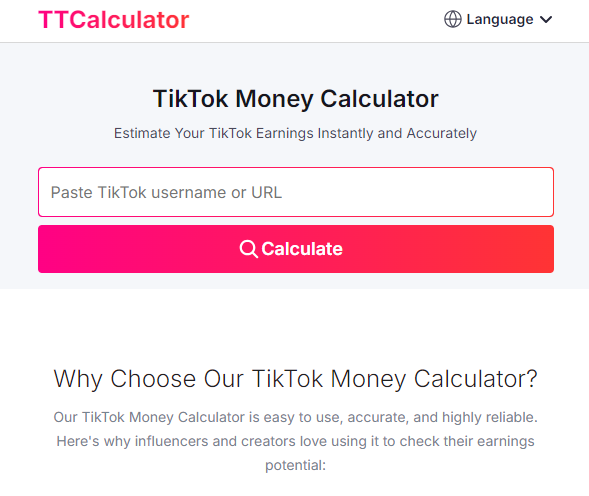 TikTok Money Calculator - Estimate Your TikTok Earnings Instantly | TTCalculator