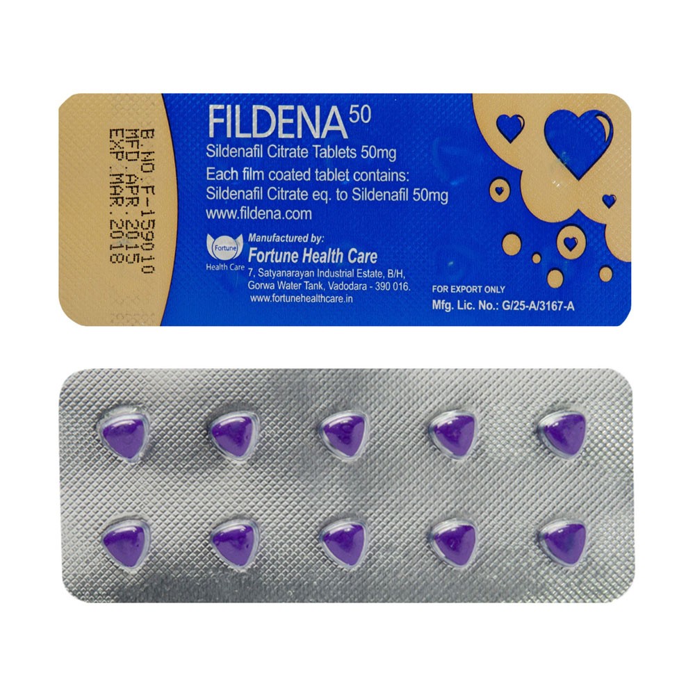 Fildena 50 Mg Tablets ED Treatment for Men